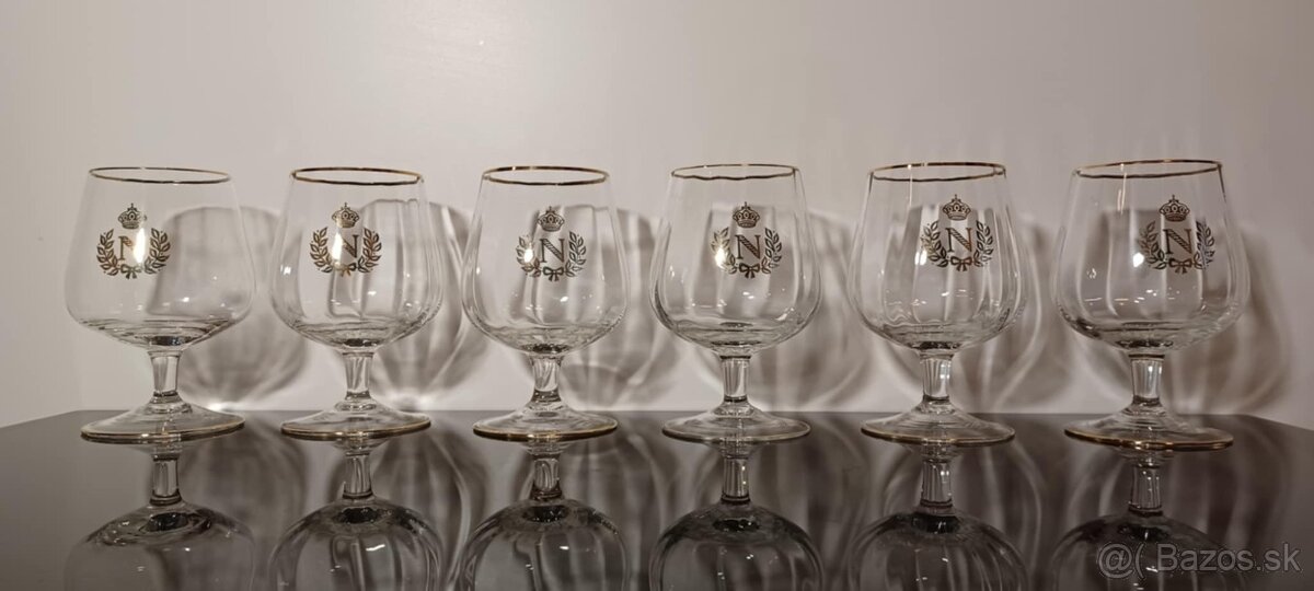 Kultové poháre Napoleonky fazetované 6 ks krásny stav - 4