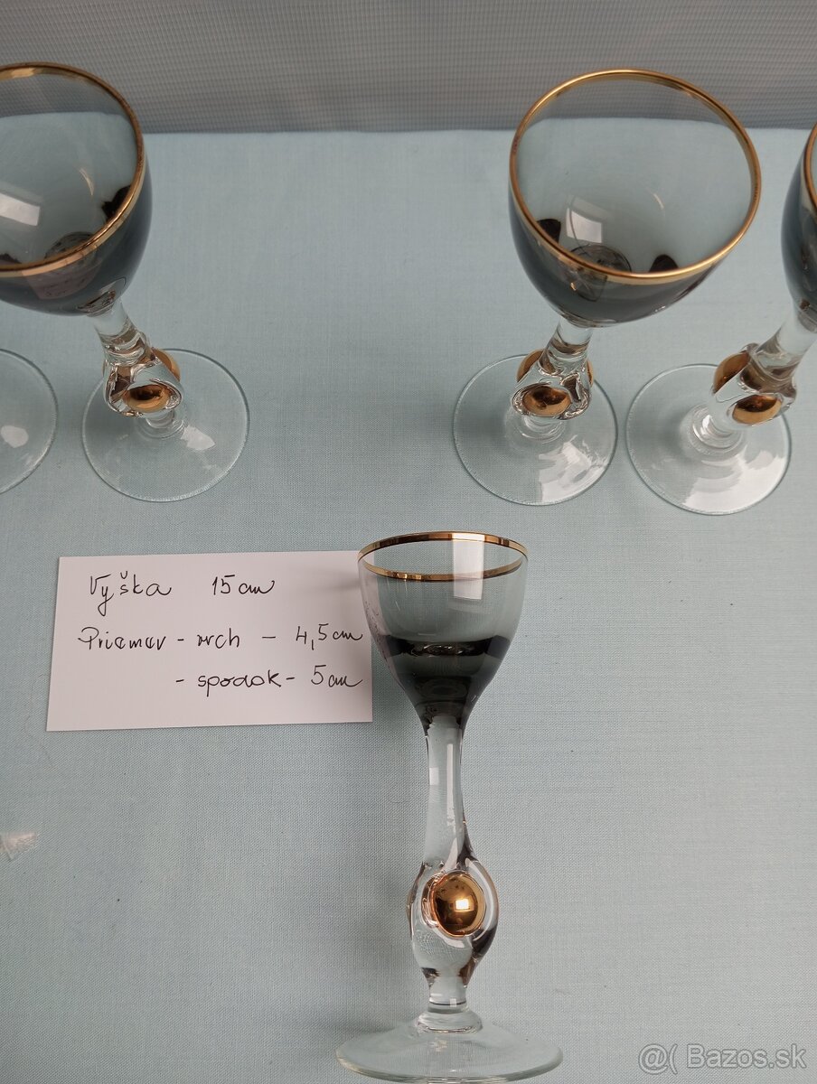 POHÁRE - ZLATÁ ZUZANA - dymová farba - 4