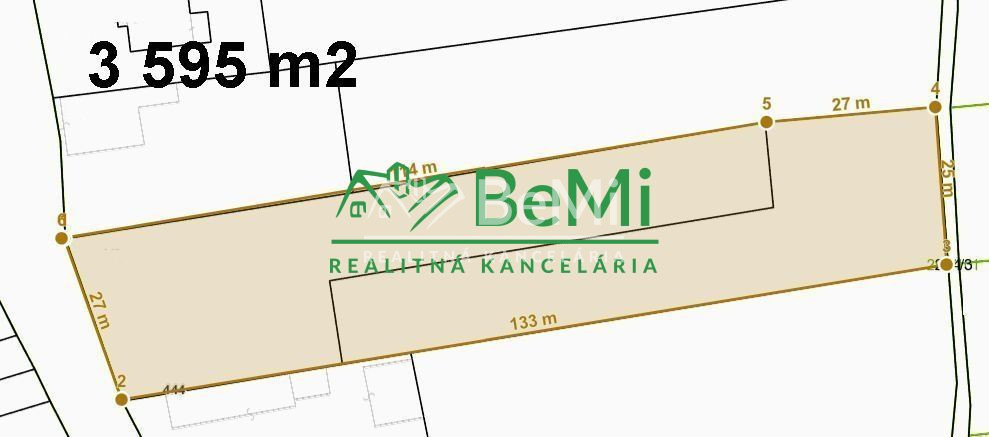 Pozemok v obci Sľažany 3 595 m2 intravilán ID 558-14-MIG - 4