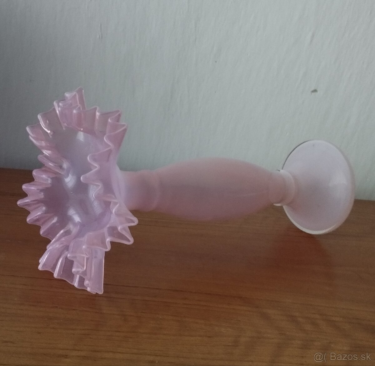 Sklenená váza - ružové sklo - 4