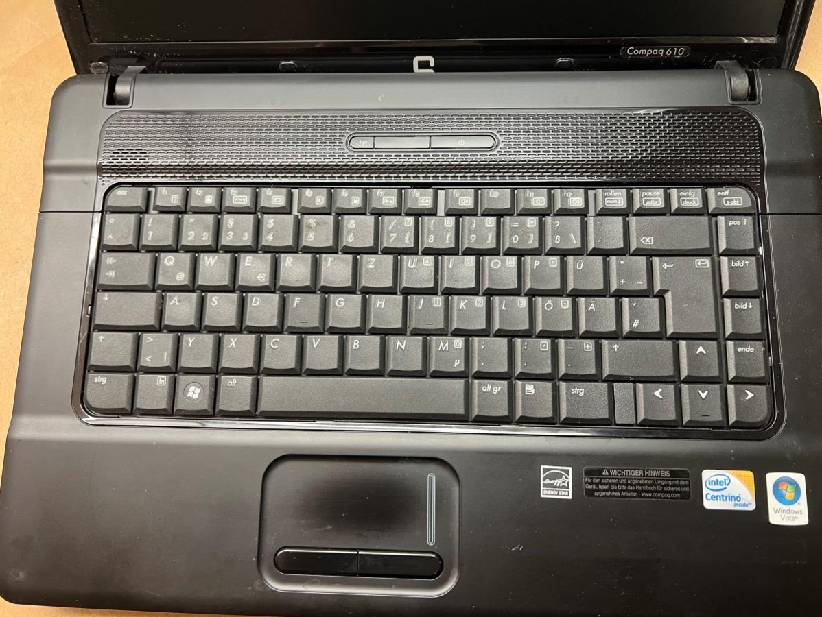 Predám notebook HP 15,6"Compaq 610 na diely alebo opravu - 4