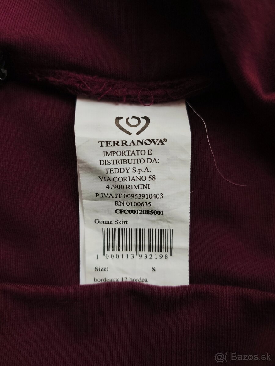Bavlnená vínová sukňa - 4