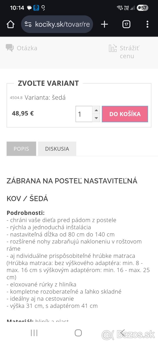 Zábrana na posteľ pre deti - 4