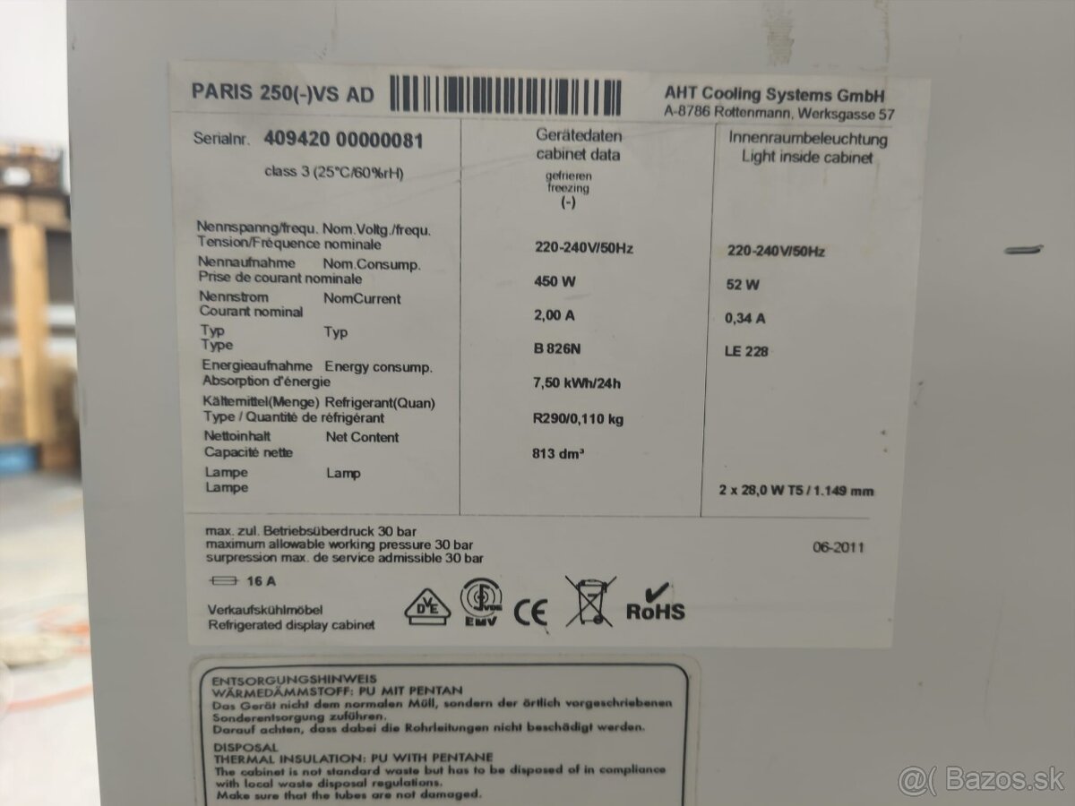 Predám mraziak AHT PARIS 250 VS AD - 4