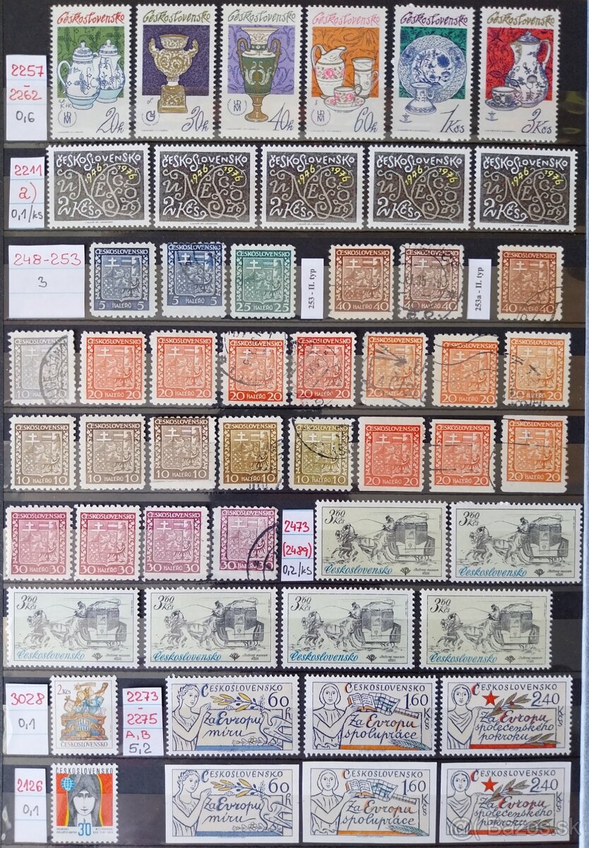 Známky ČESKOSLOVENSKO – 1 - 4
