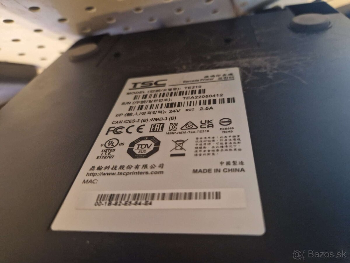 Termo tlačiareň TSC TE210 - 8x - 4