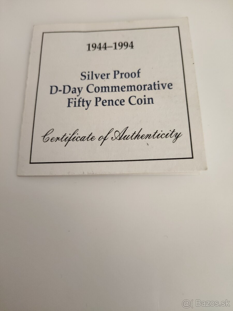 50 pence strieborná minca - 4