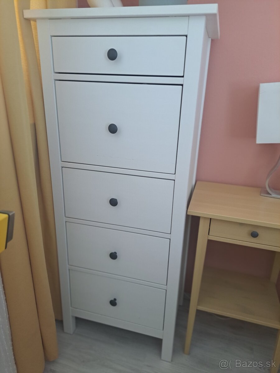 Hemnes komoda biela - 4