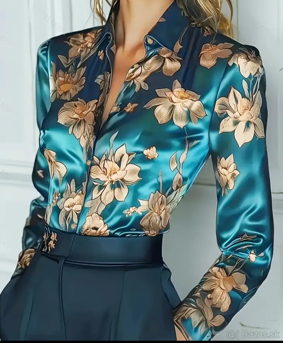 Saténová blúzka S - 4