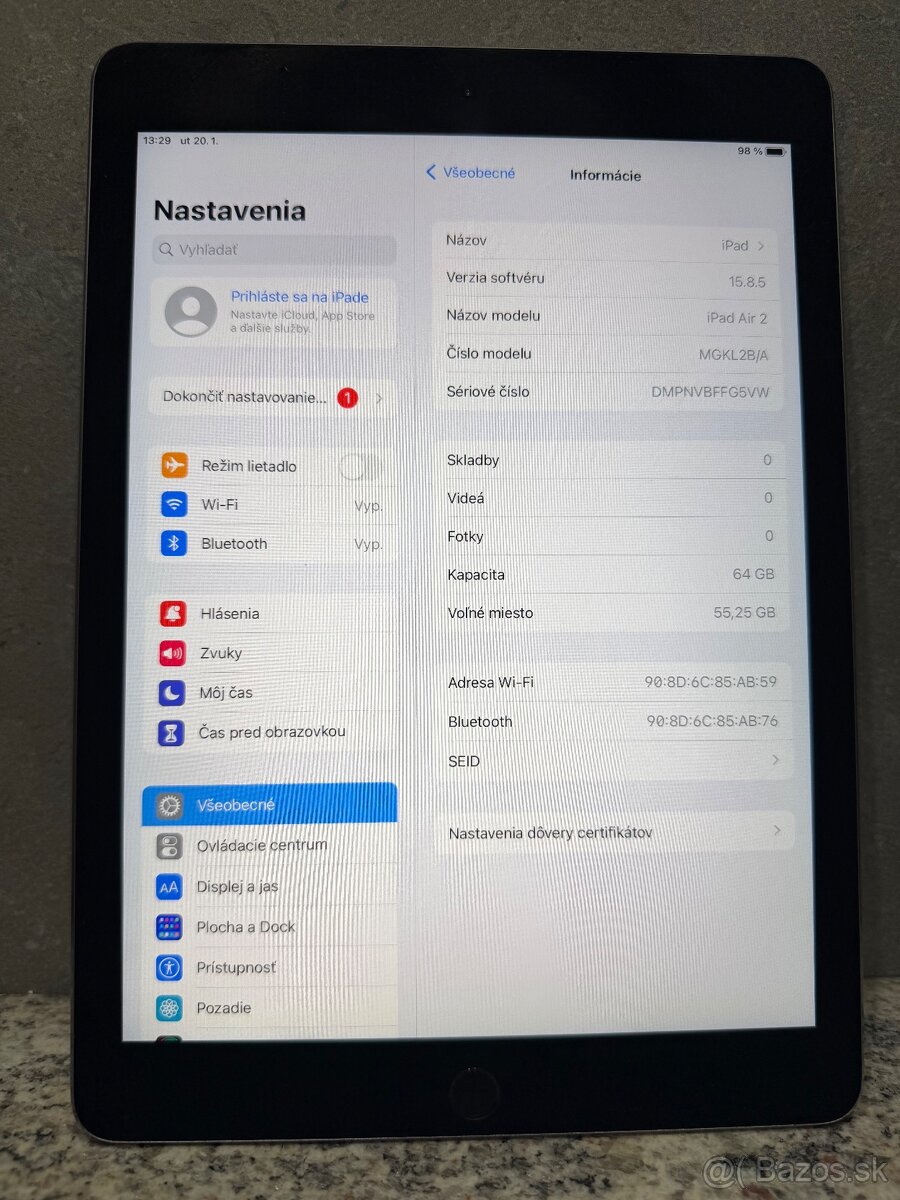 Apple iPad Air 2 64gb Wi-Fi - 4