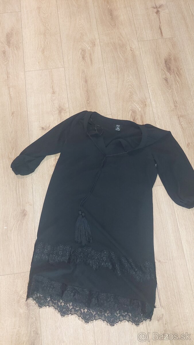 Sifonove čierne saty - 4