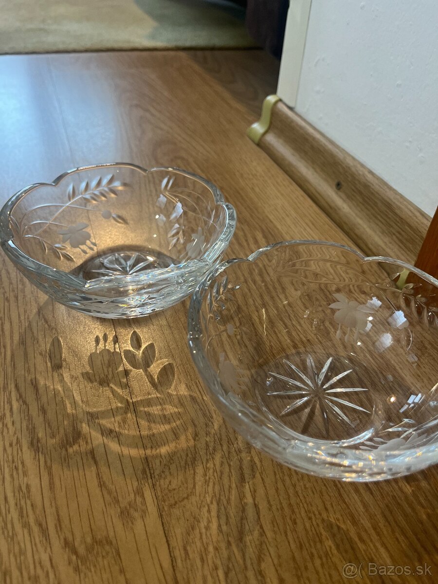 krištáľová miska - 2 kusy - 4
