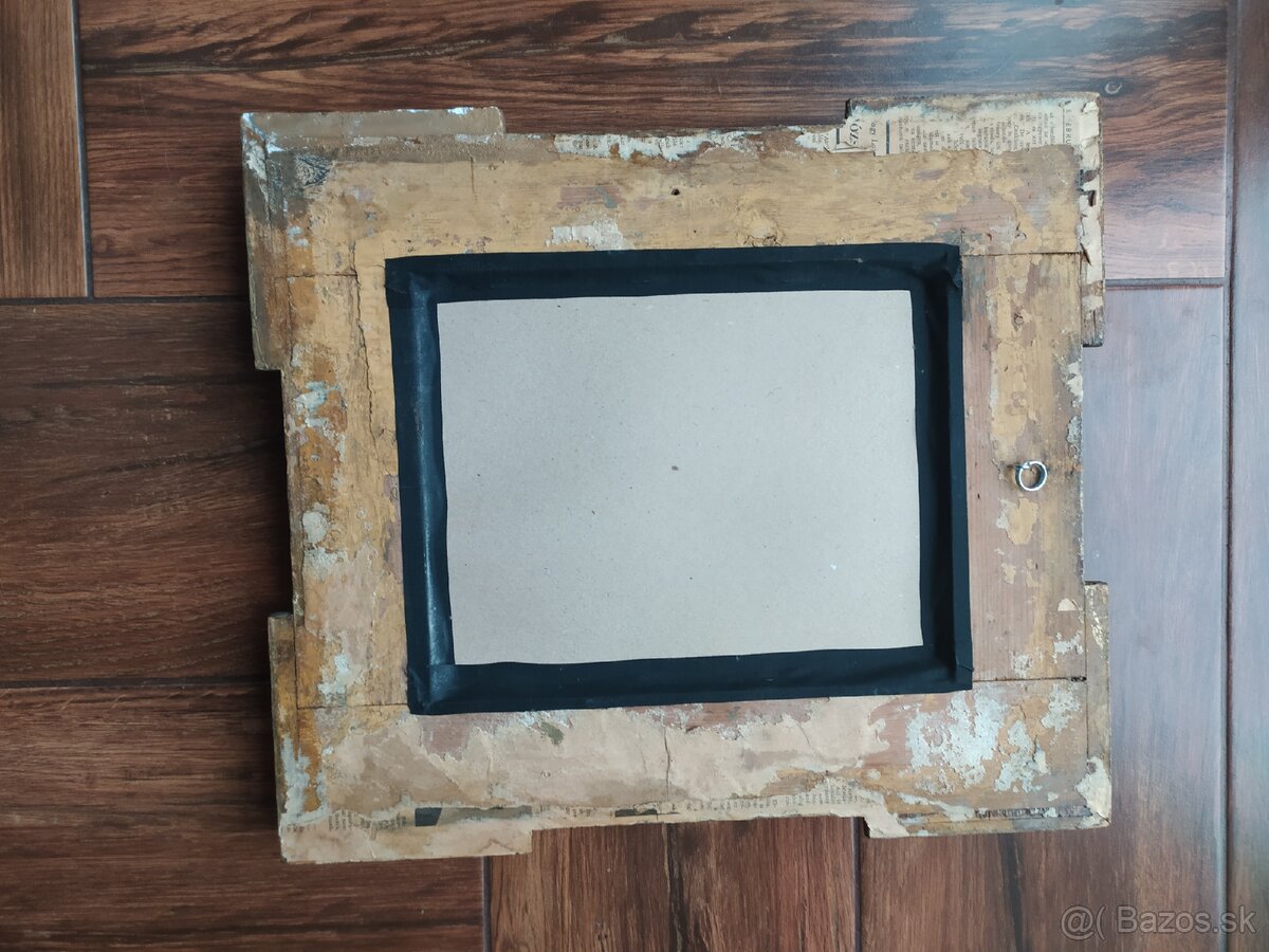 Drevené zrkadlo secesia - 4