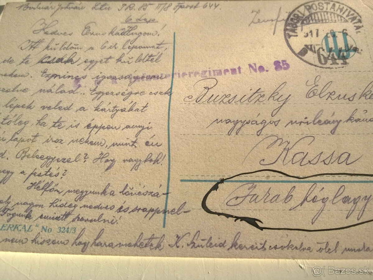 staré pohľadnice -vojenská pošta -poľná pošta - 4