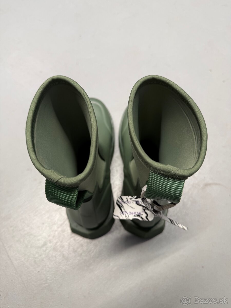 Off-White zelené ženské gumáky do dažďa - 4