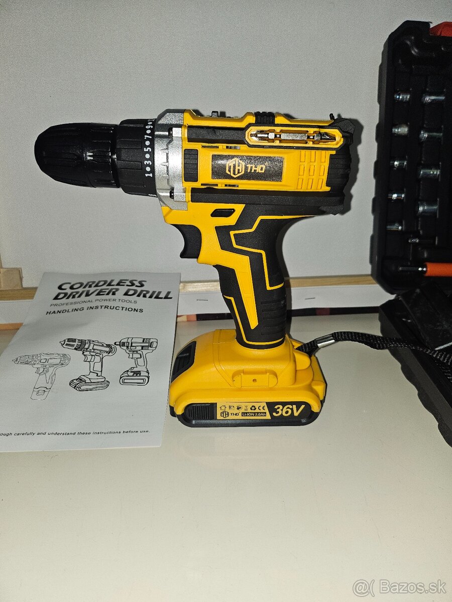 Aku vŕtačka Uťahovak 2x bateria - 4