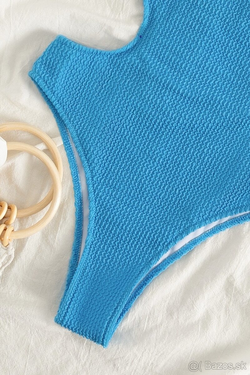 Dámske jednodielne plavky Nora modré, veľ XL - 4