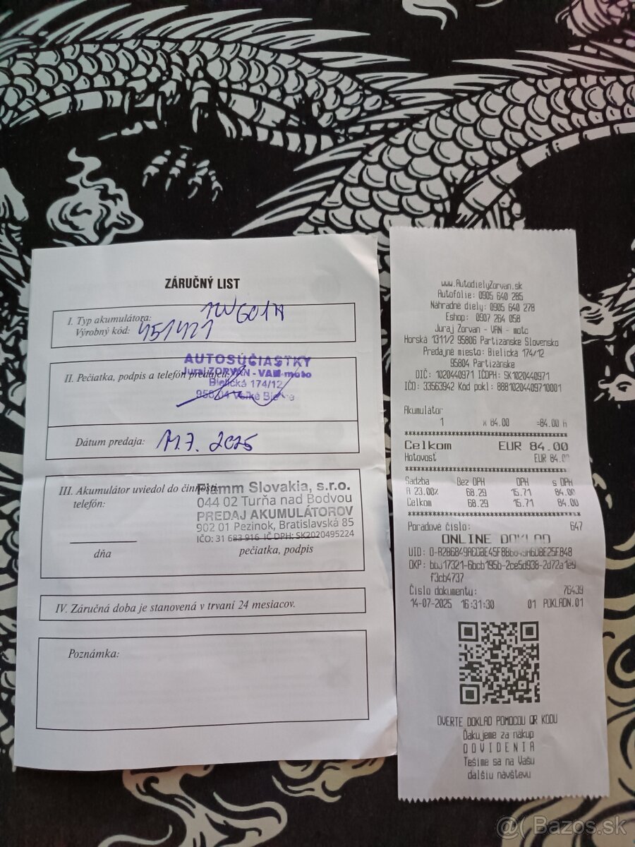 Predám novú autobatériu 60Ah - 4