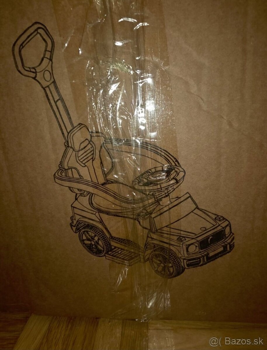 Autičko odrážadlo s rúčkou.Nové - 4