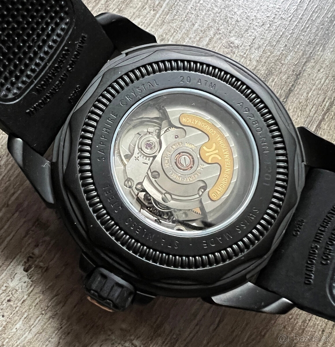 DIC 9280-NN-NR-Rubber diamantove hodinky - 4