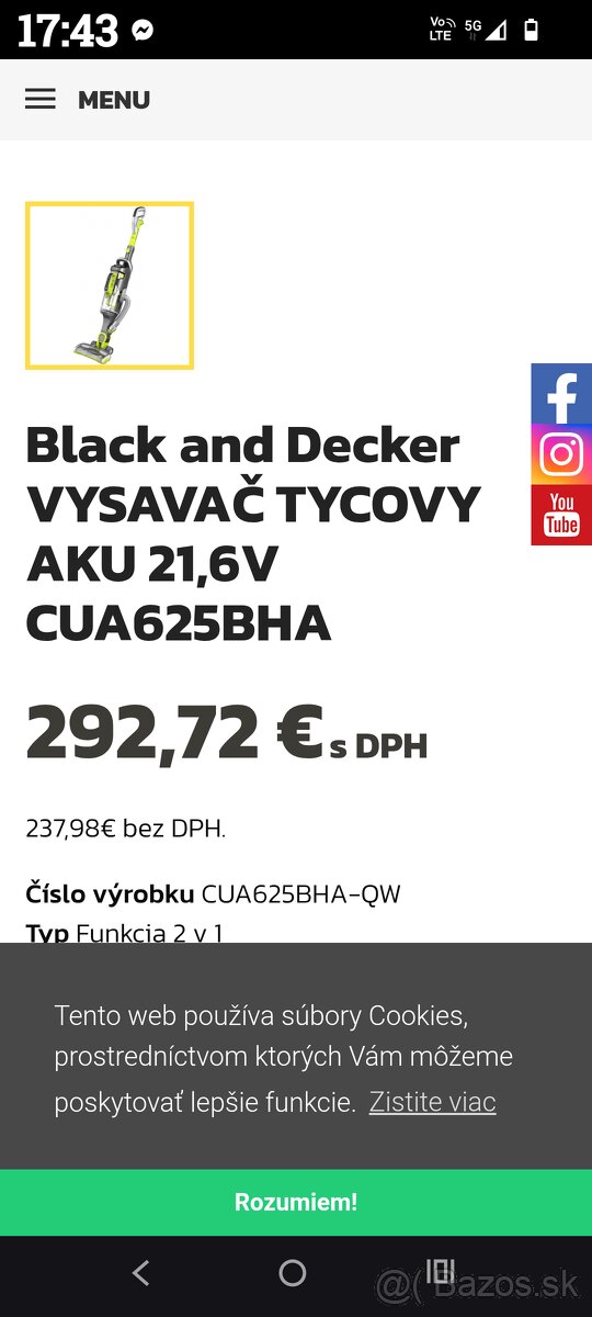 Predám tyčový vysávač black decker - 4