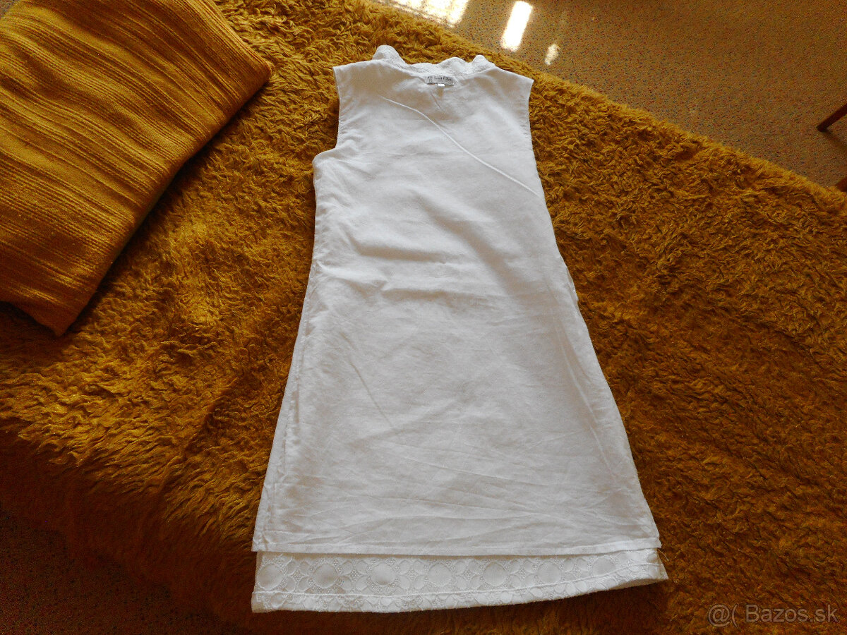 elegantné biele dievčenské šaty 152cm - 4