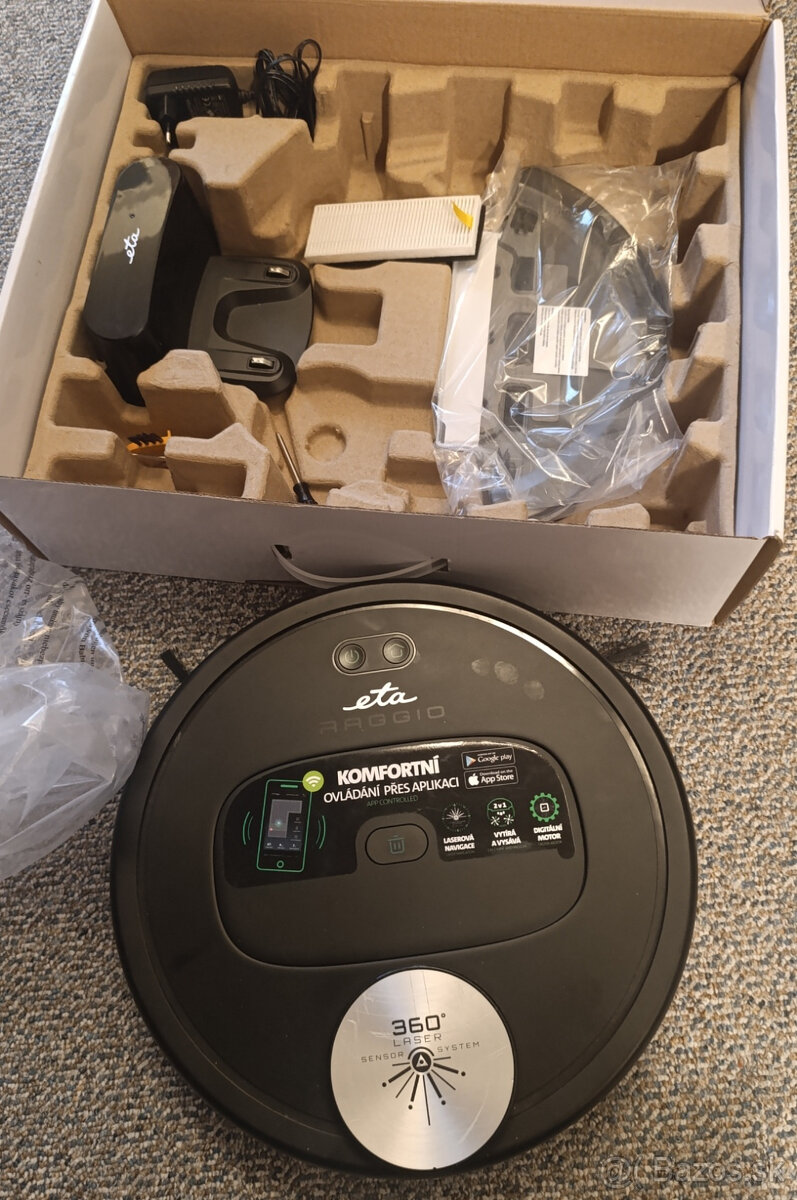 Predám robotický vysávač ETA RAGGIO v krabici,neviem spárova - 4