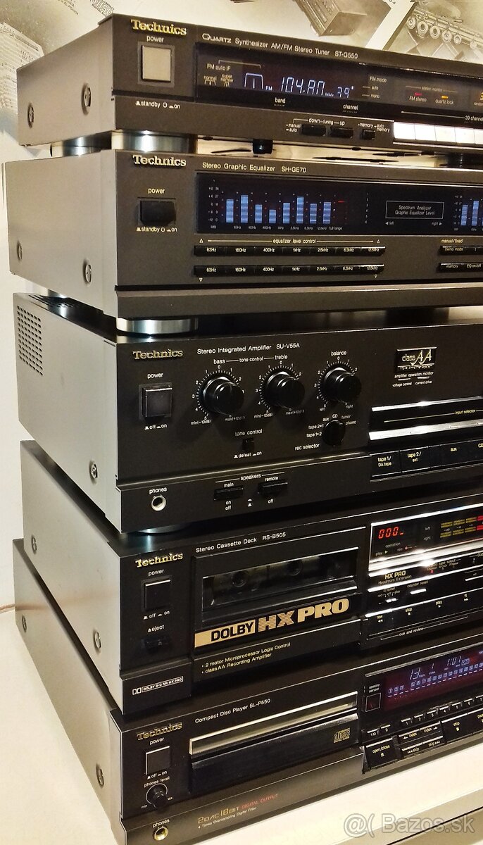 Zostava TECHNICS tuner, equalizer, zosilnovac, CD, deck= A01 - 4