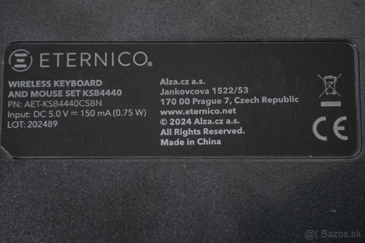 Set bezdrôtová klávesnica a myš ETERNICO (bluetooth aj USB) - 4