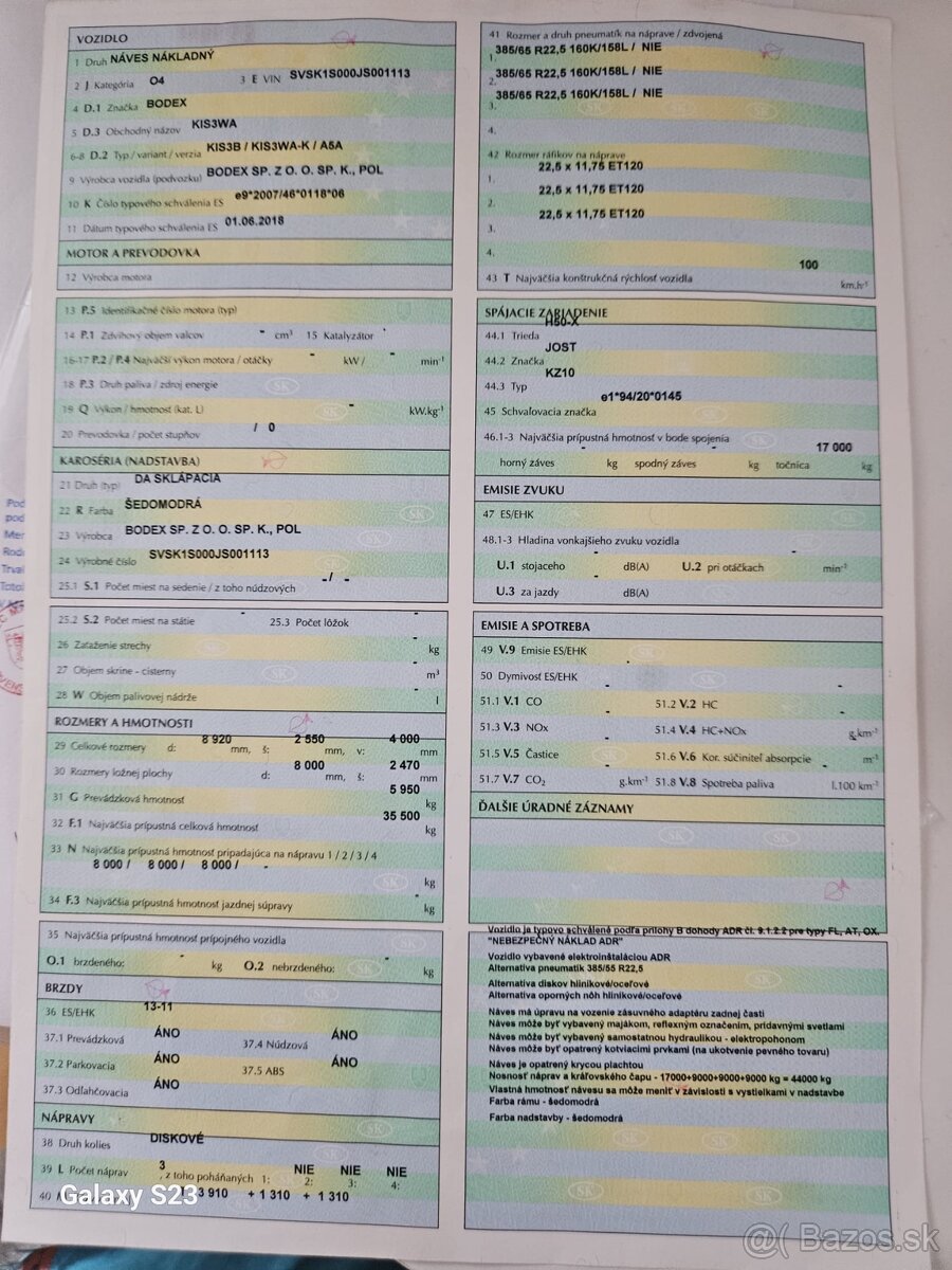 Sklápací naves Bodex - 4