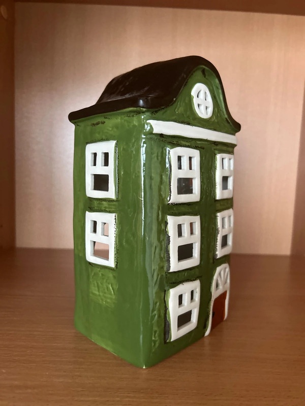 Keramický domček zeleno-čierny - 4