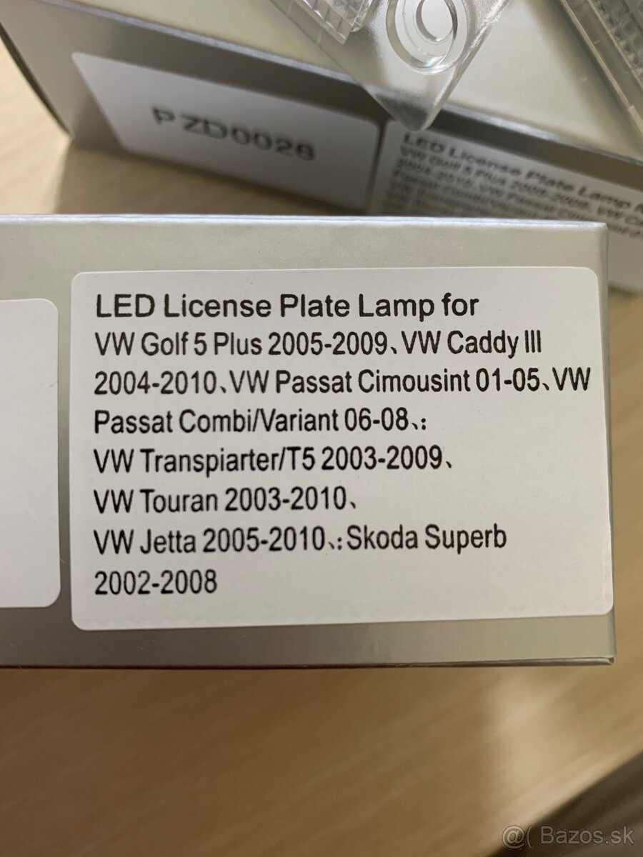 VW Led osvetlenia ŠPZ Caddy Passat Transporter Golf - 4