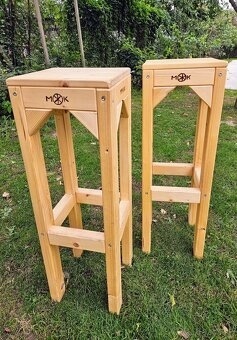 Barové drevené stoličky - 4