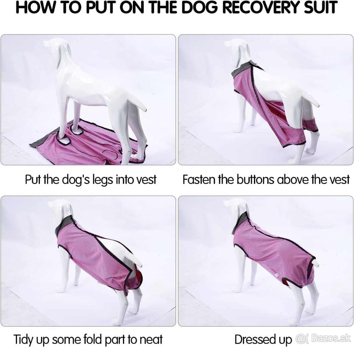 Regeneračná kombinéza pre psov, veľkosť "M" - 4