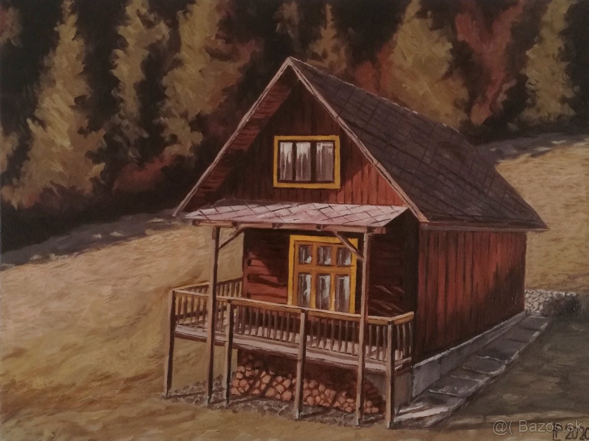 Ručne maľovaný obraz - Olejomaľba - Mestá a budovy - 4