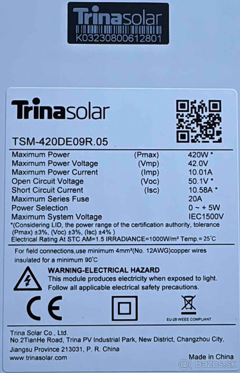 Fotovoltaicke panely Trinasolar 420w. - 4