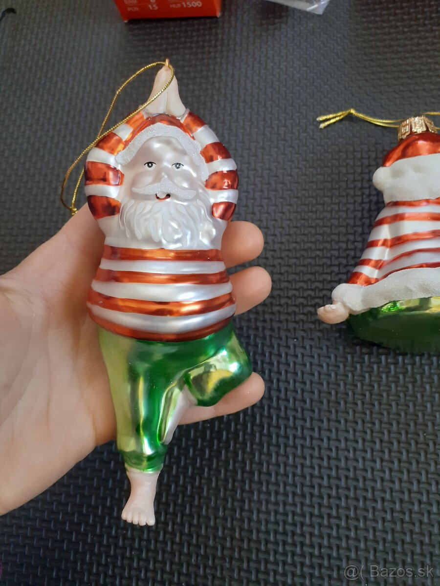 Vianočné ozdoby Santa Claus jogín - 4