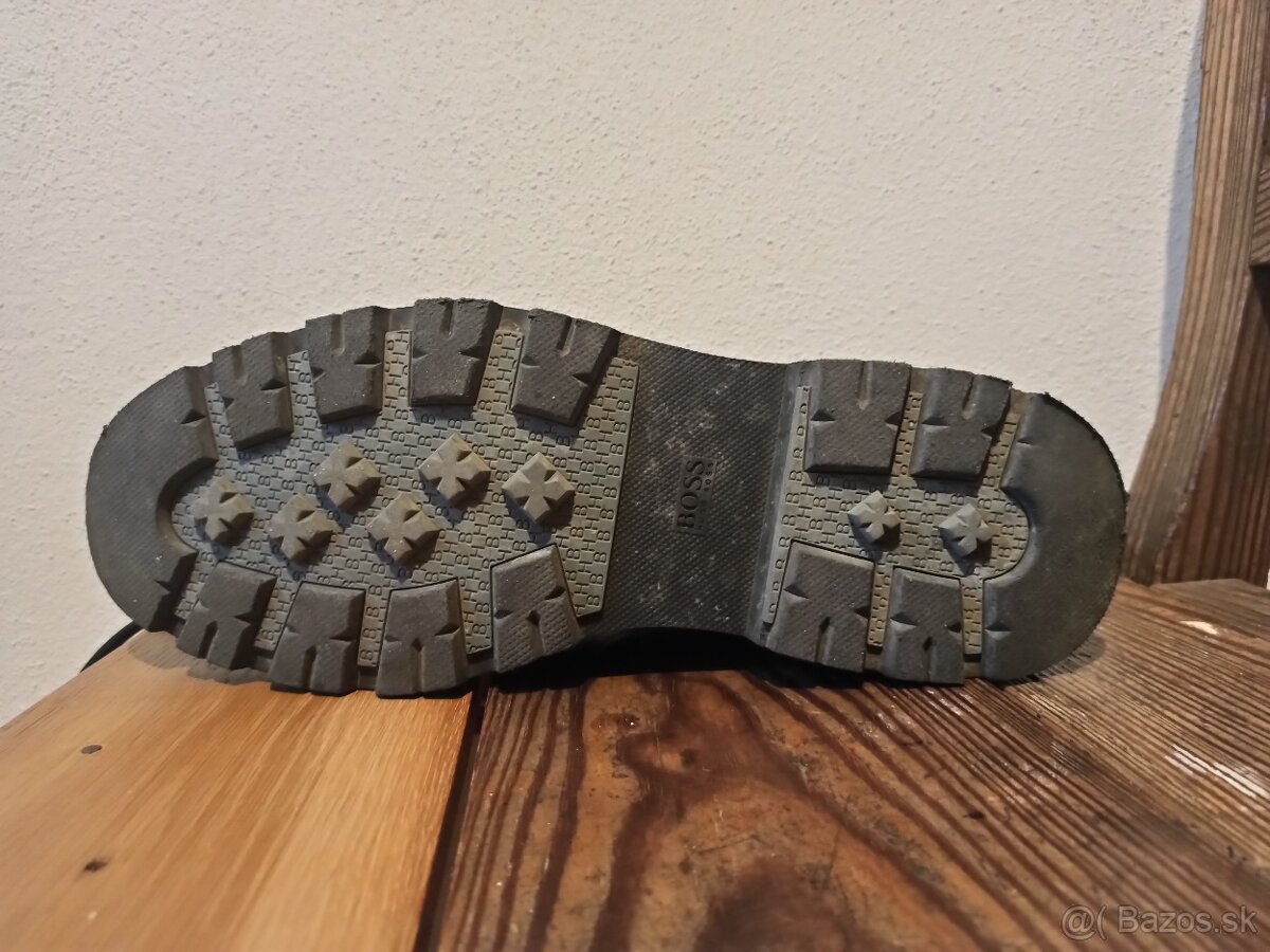 Kožené topánky Hugo Boss - 4