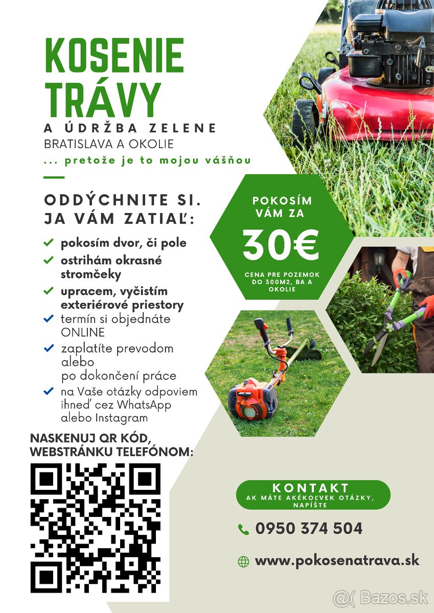 KOSENIE TRÁVY, PÍLENIE DREVA, ÚDRŽBA OD 30€ - 4