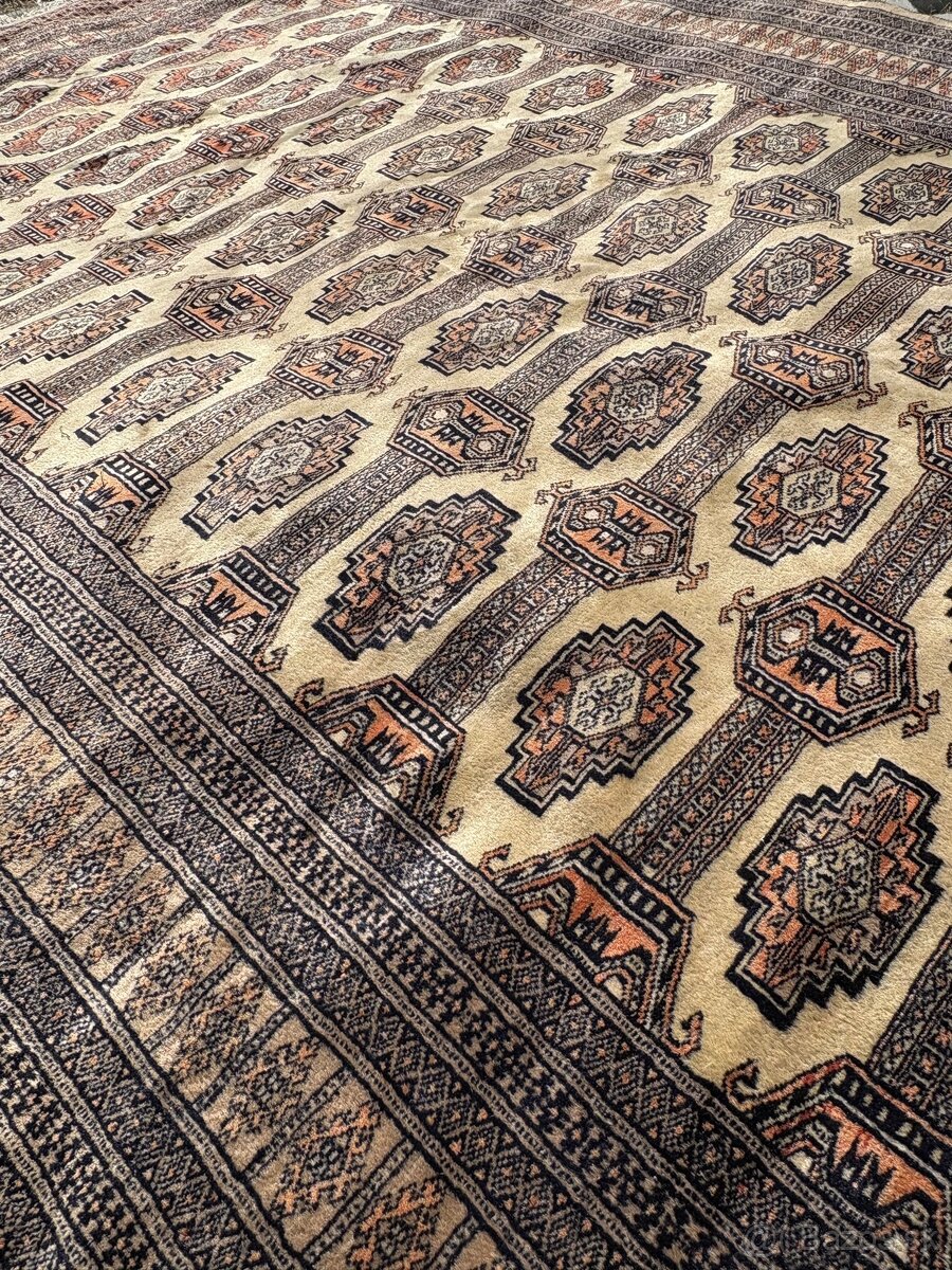 Luxusný ručne viazaný koberec s hodvábom, top stav, 280x190 - 4