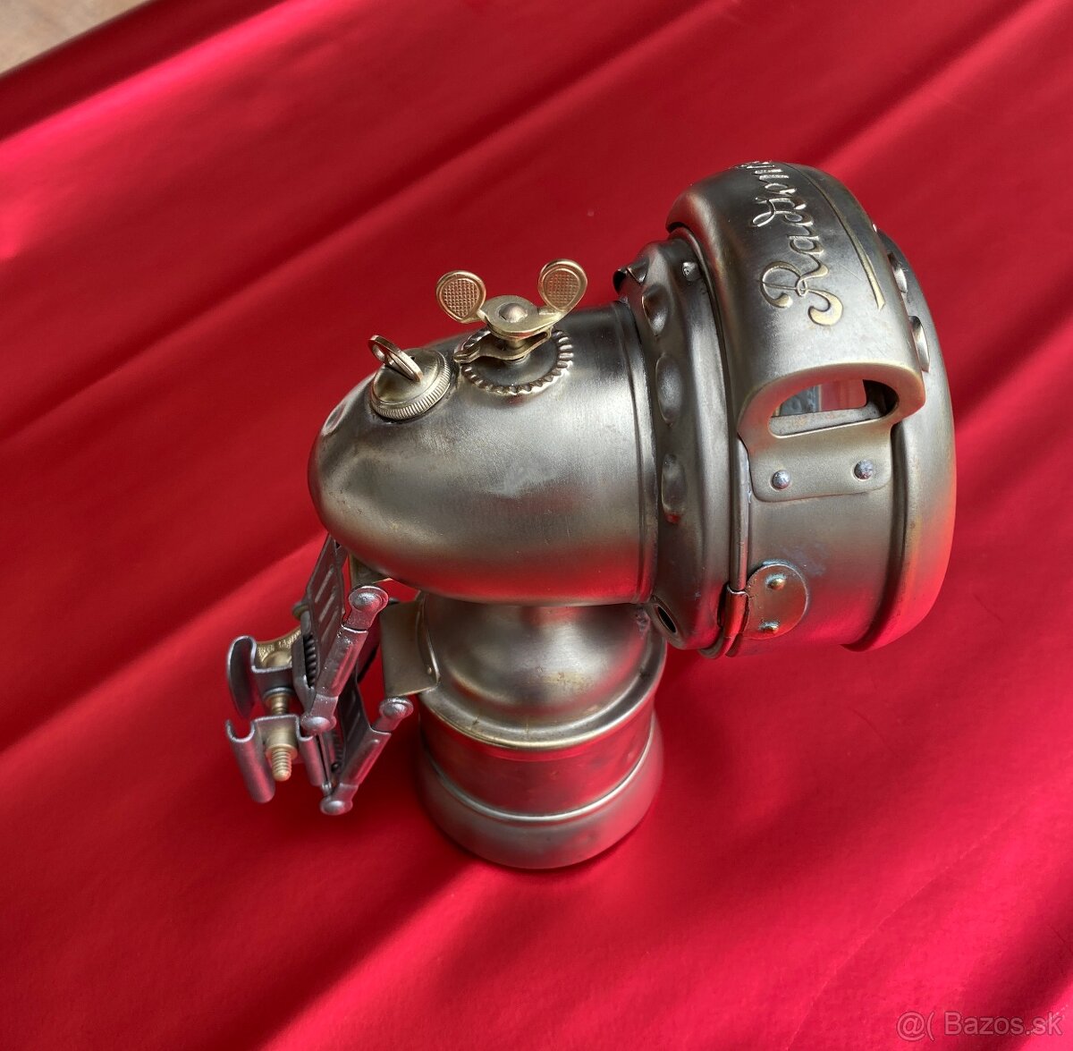 Karbidová lampa na historický bicykel. - 4