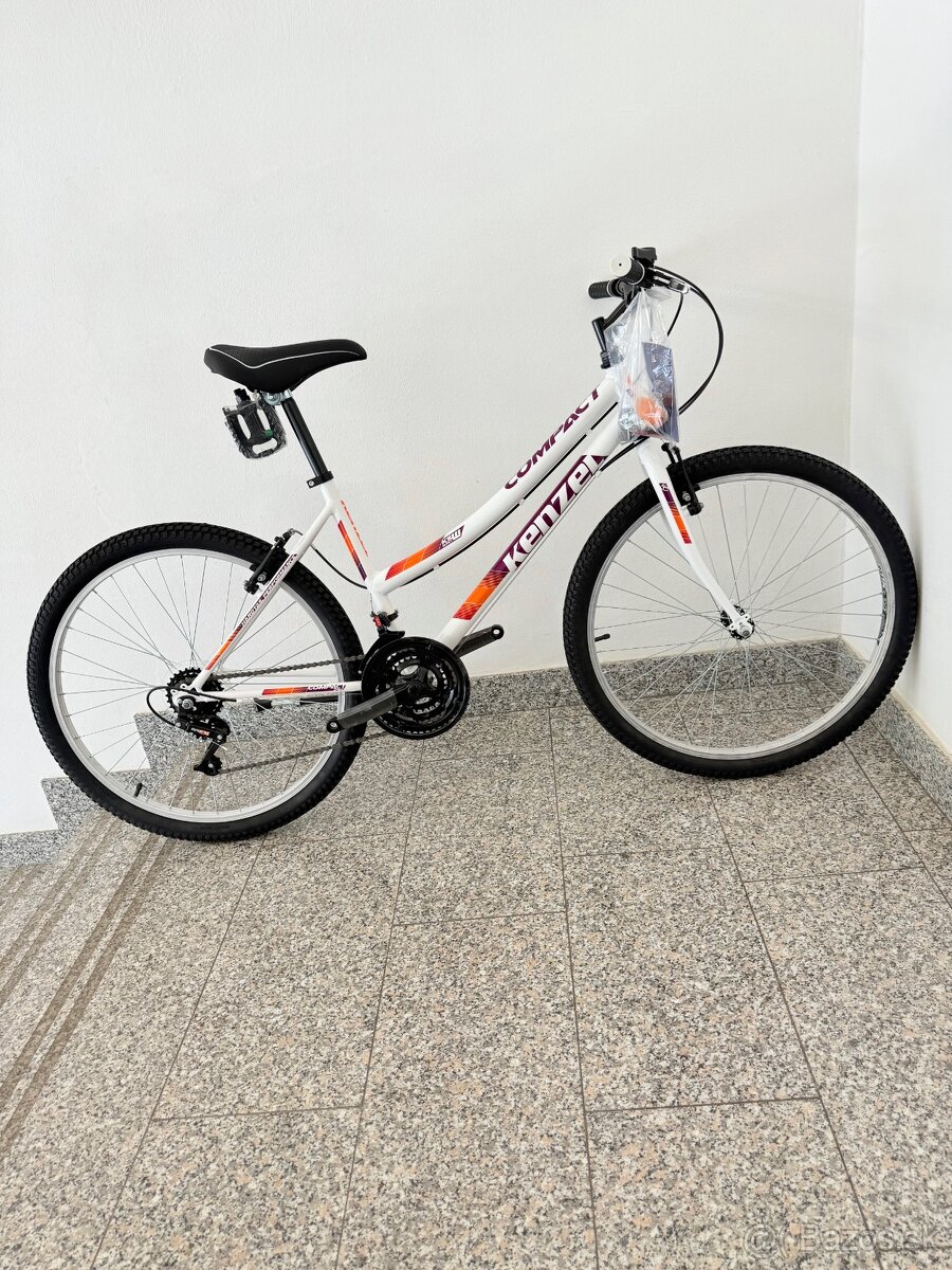 Kenzel COMPACT, 26, bicykel dámsky , veľ. 17, biely - 4
