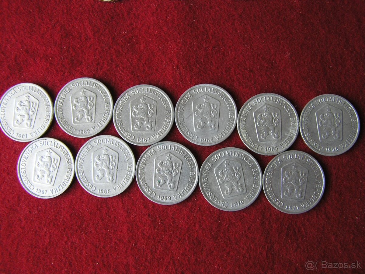ČESKOSLOVENSKÉ MINCE :HALIERE 1961-1986 - 4