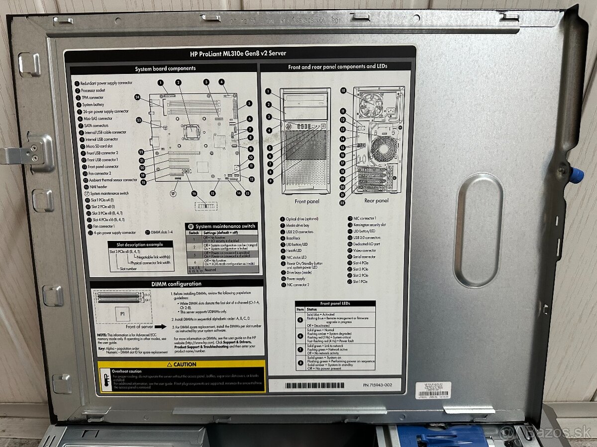HP ProLiant ML310e Gen8 v2 Server Tower - 4