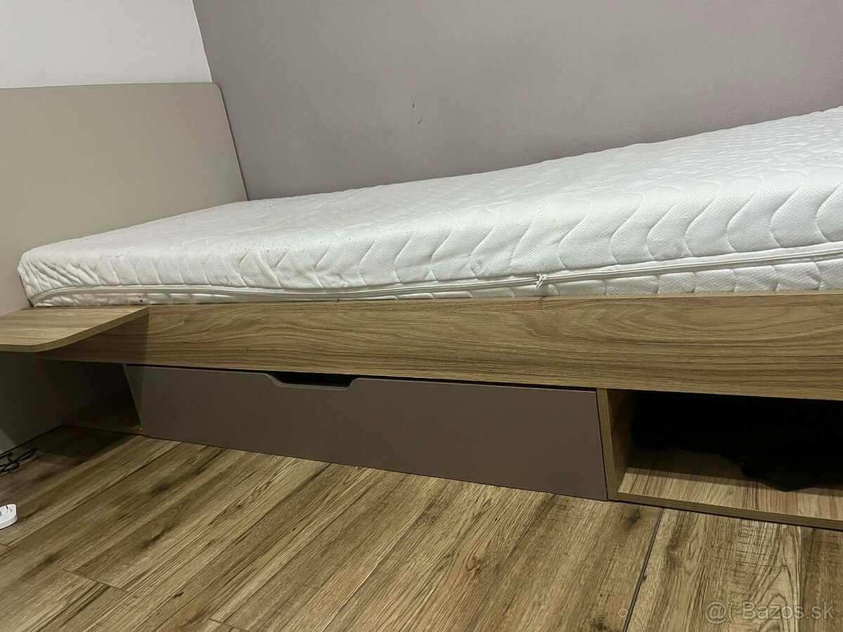 Komoda+posteľ s matracom+písací stolík - 4