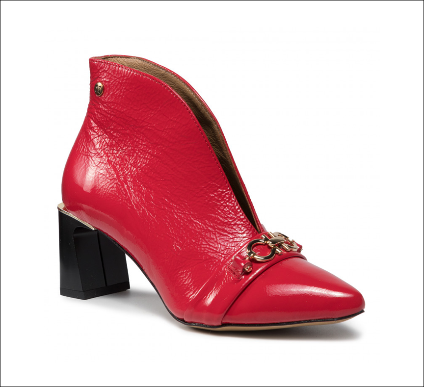 Červené kožené čižmy v.40 - 4