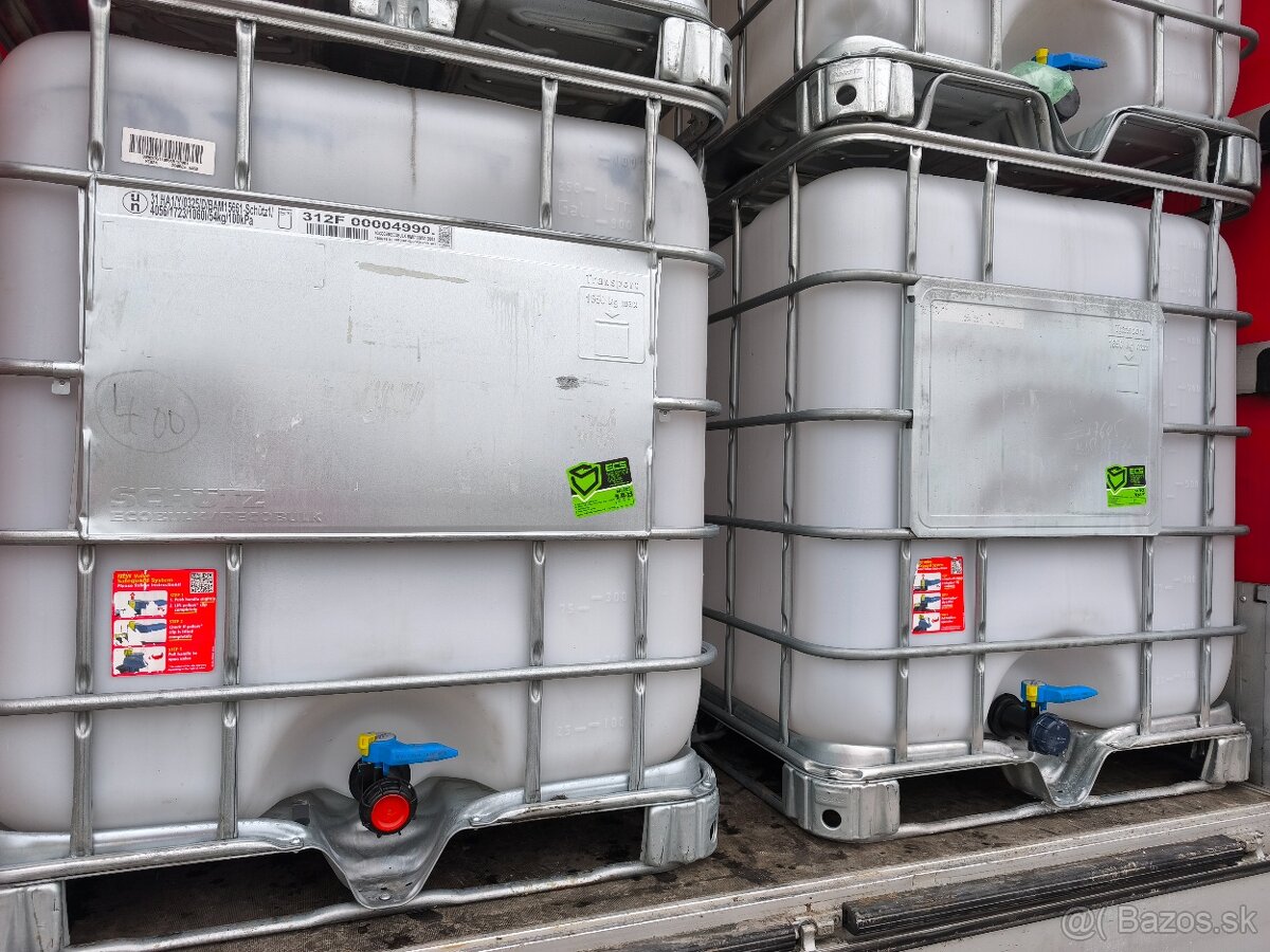 Predám 1000l ibc kontajnery plastová nádrž sud - 4