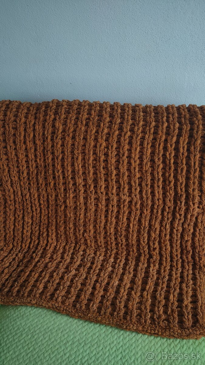 Ručné pletená detská deka do kočíka - 4