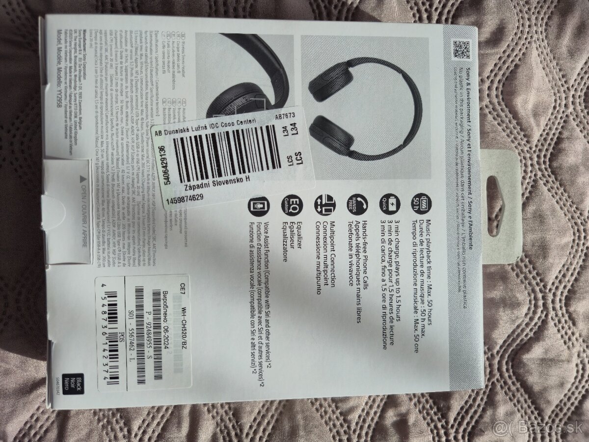 Predám slúchadla Sony wh-ch520 - 4