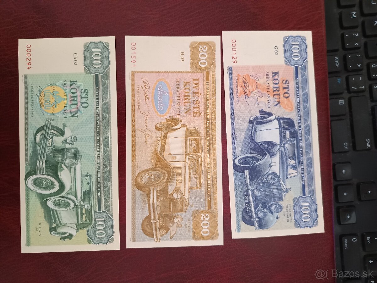 SADA 12 ks PAMĚTNÍCH BANKOVEK AUTOMOBILU "ZAPADLÍK" - 4